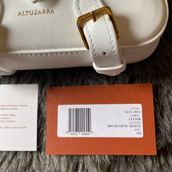 💎Altuzarra💎 NWT Mini Play Leather Baguette Bag, Optic White
